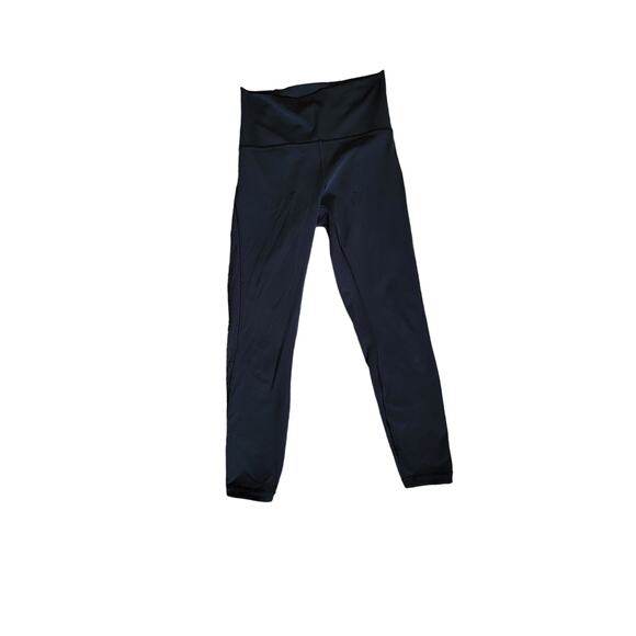 Lululemon Meant To Move 7/8 Tight Leggings (25") Black Mesh Flocked Floral Sz 6 - Picture 1 of 7